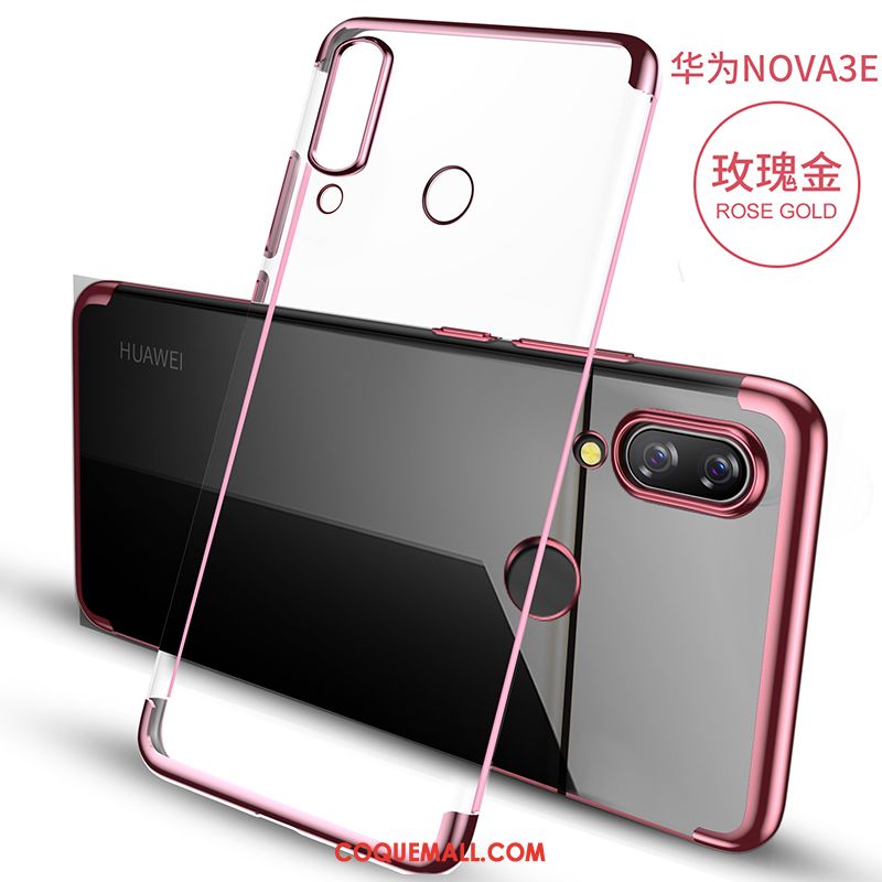 Étui Huawei Nova 3e Fluide Doux Transparent Marque De Tendance, Coque Huawei Nova 3e Verre Tout Compris