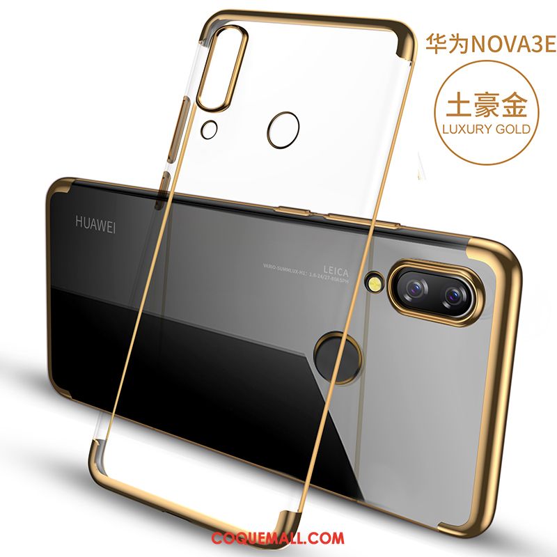 Étui Huawei Nova 3e Fluide Doux Transparent Marque De Tendance, Coque Huawei Nova 3e Verre Tout Compris