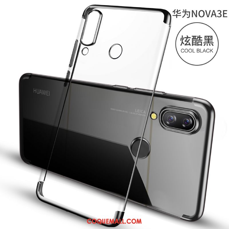 Étui Huawei Nova 3e Fluide Doux Transparent Marque De Tendance, Coque Huawei Nova 3e Verre Tout Compris