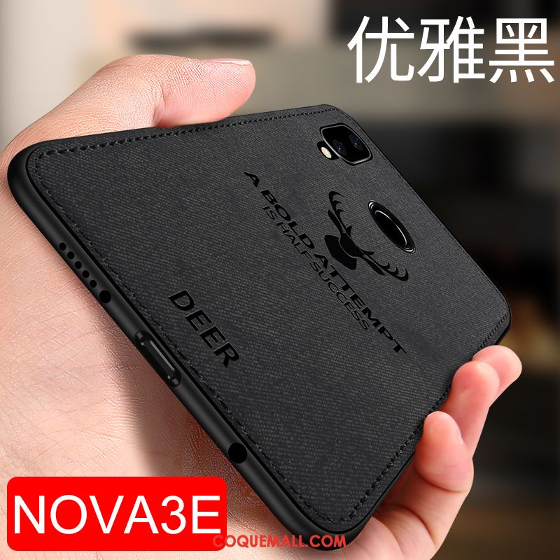 Étui Huawei Nova 3e Modèle Fleurie Tout Compris Très Mince, Coque Huawei Nova 3e Tissu Incassable