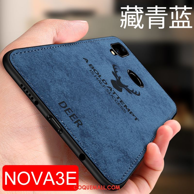 Étui Huawei Nova 3e Modèle Fleurie Tout Compris Très Mince, Coque Huawei Nova 3e Tissu Incassable