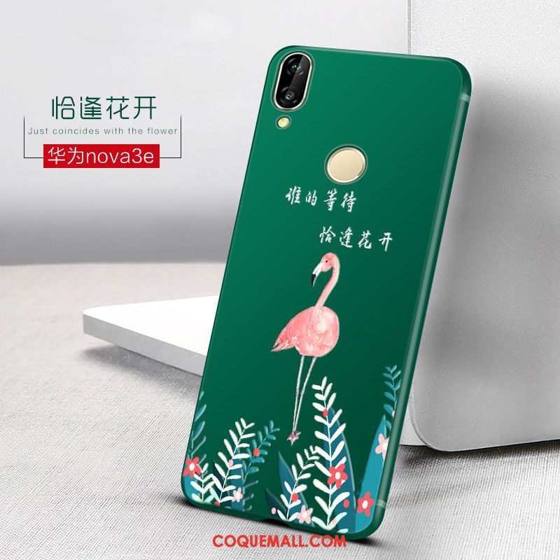 Étui Huawei Nova 3e Net Rouge Tendance Charmant, Coque Huawei Nova 3e Tout Compris Petit