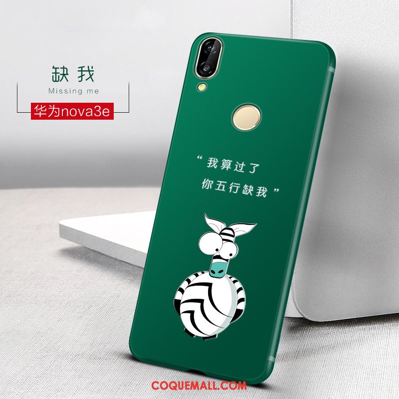 Étui Huawei Nova 3e Net Rouge Tendance Charmant, Coque Huawei Nova 3e Tout Compris Petit