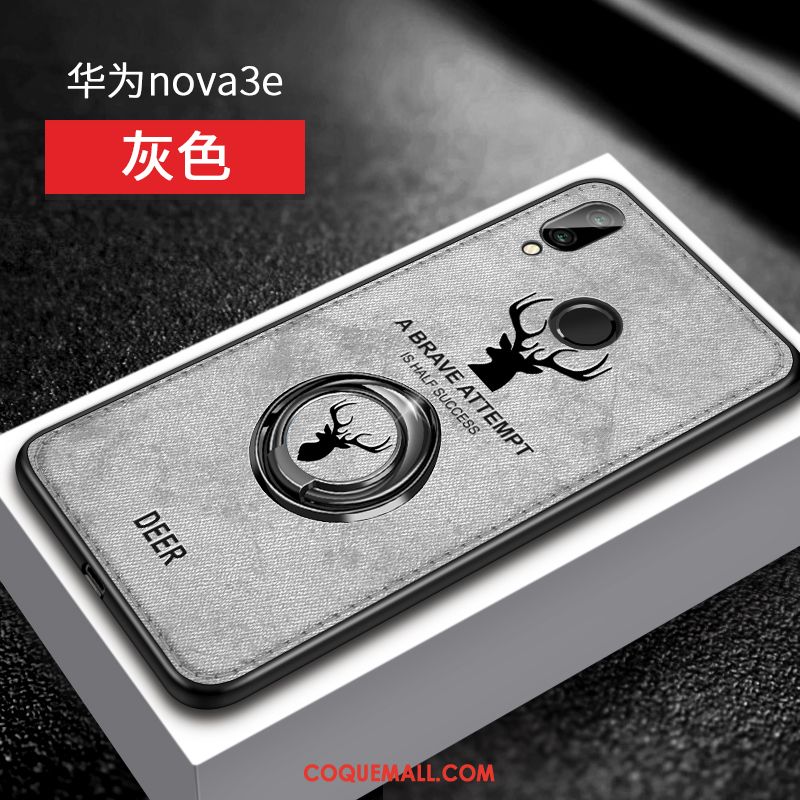 Étui Huawei Nova 3e Noir Incassable Personnalité, Coque Huawei Nova 3e Tout Compris Téléphone Portable