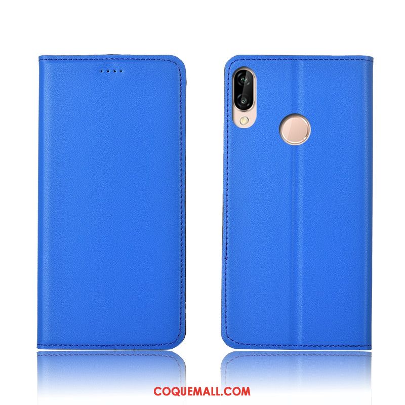 Étui Huawei Nova 3e Nouveau Tout Compris Téléphone Portable, Coque Huawei Nova 3e Clamshell Cuir Véritable Braun