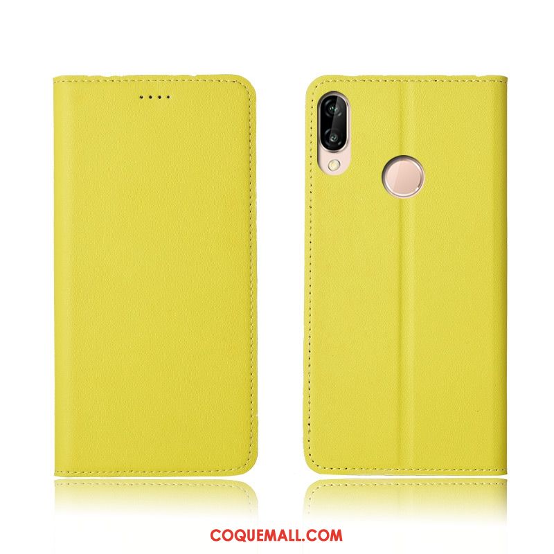 Étui Huawei Nova 3e Nouveau Tout Compris Téléphone Portable, Coque Huawei Nova 3e Clamshell Cuir Véritable Braun