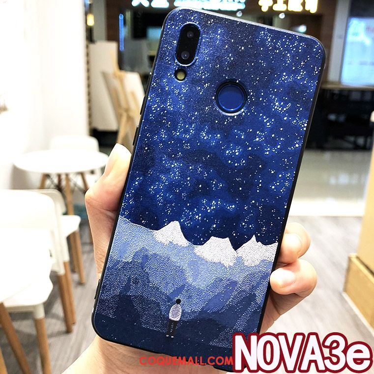 Étui Huawei Nova 3e Personnalité Téléphone Portable Tendance, Coque Huawei Nova 3e Tout Compris Rouge