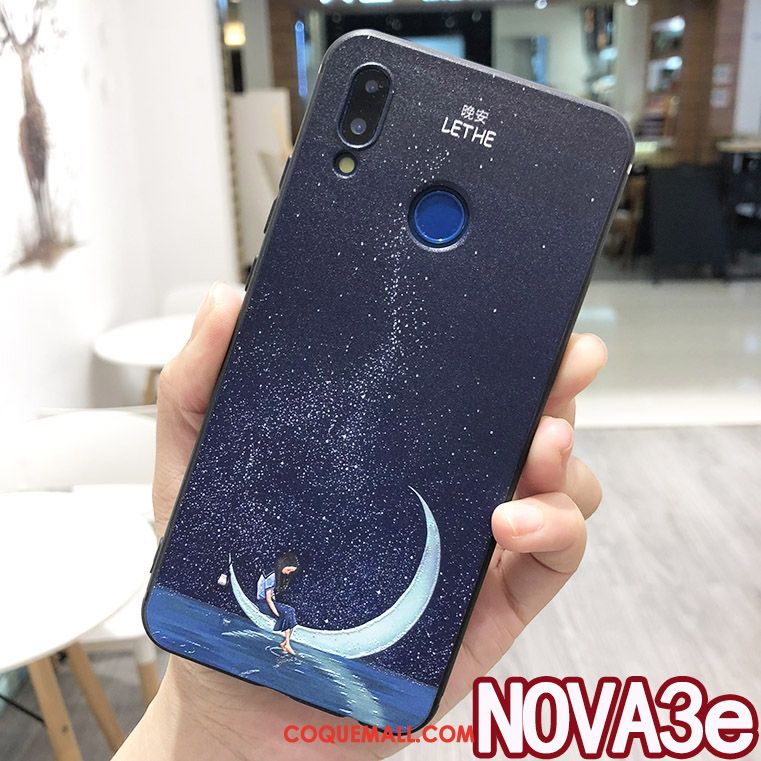 Étui Huawei Nova 3e Personnalité Téléphone Portable Tendance, Coque Huawei Nova 3e Tout Compris Rouge