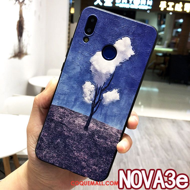 Étui Huawei Nova 3e Personnalité Téléphone Portable Tendance, Coque Huawei Nova 3e Tout Compris Rouge