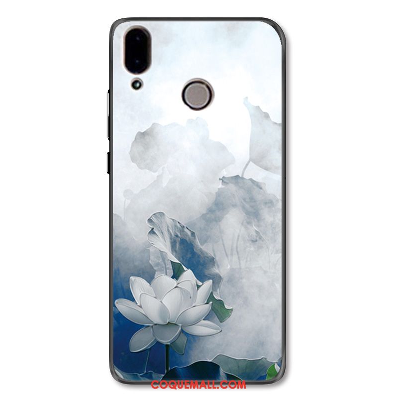 Étui Huawei Nova 3e Silicone Ornements Suspendus Fleur, Coque Huawei Nova 3e Téléphone Portable Vintage