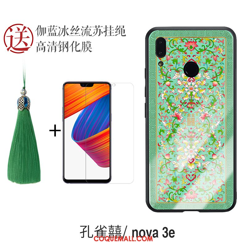 Étui Huawei Nova 3e Silicone Personnalité Tout Compris, Coque Huawei Nova 3e Rouge Incassable