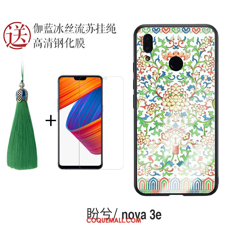 Étui Huawei Nova 3e Silicone Personnalité Tout Compris, Coque Huawei Nova 3e Rouge Incassable