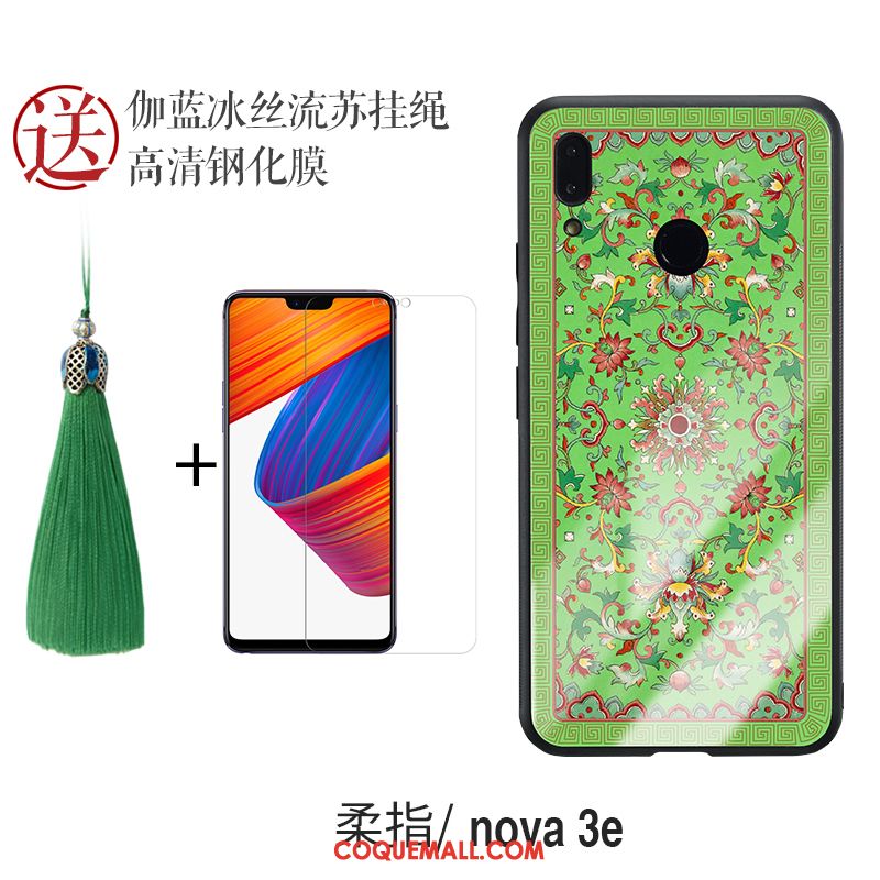 Étui Huawei Nova 3e Silicone Personnalité Tout Compris, Coque Huawei Nova 3e Rouge Incassable