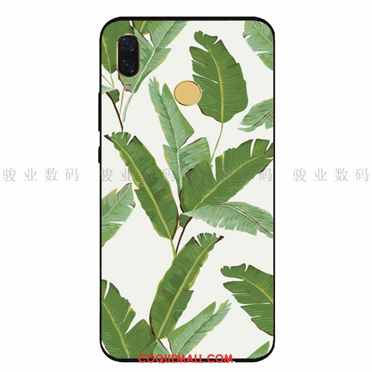 Étui Huawei Nova 3e Simple Protection Plante, Coque Huawei Nova 3e Téléphone Portable Fluide Doux