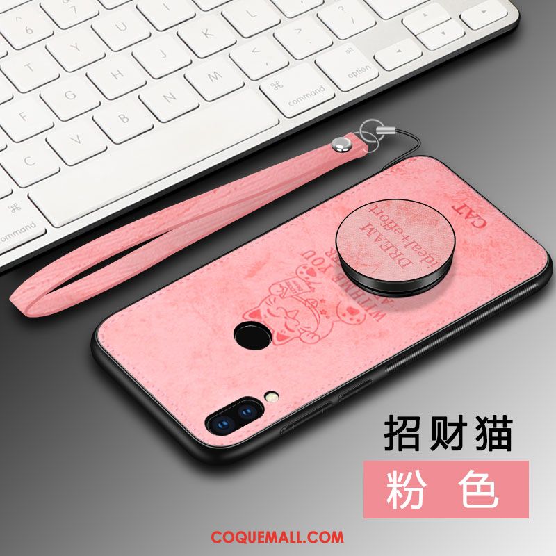 Étui Huawei Nova 3i Anneau Gris Ornements Suspendus, Coque Huawei Nova 3i Richesse Modèle Fleurie