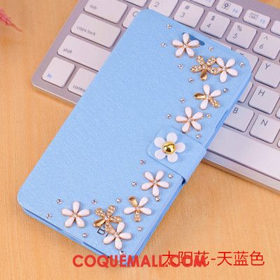 Étui Huawei Nova 3i Blanc Téléphone Portable Étui En Cuir, Coque Huawei Nova 3i Strass Clamshell