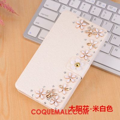 Étui Huawei Nova 3i Blanc Téléphone Portable Étui En Cuir, Coque Huawei Nova 3i Strass Clamshell