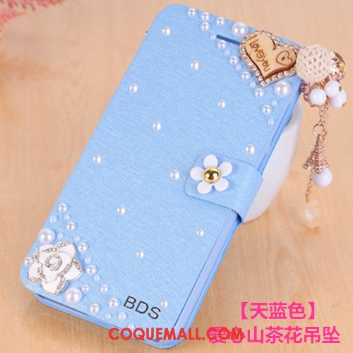 Étui Huawei Nova 3i Blanc Téléphone Portable Étui En Cuir, Coque Huawei Nova 3i Strass Clamshell