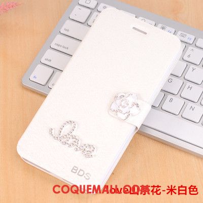 Étui Huawei Nova 3i Blanc Téléphone Portable Étui En Cuir, Coque Huawei Nova 3i Strass Clamshell