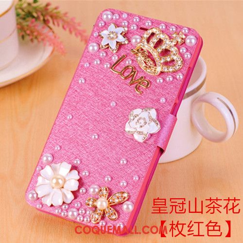 Étui Huawei Nova 3i Blanc Téléphone Portable Étui En Cuir, Coque Huawei Nova 3i Strass Clamshell