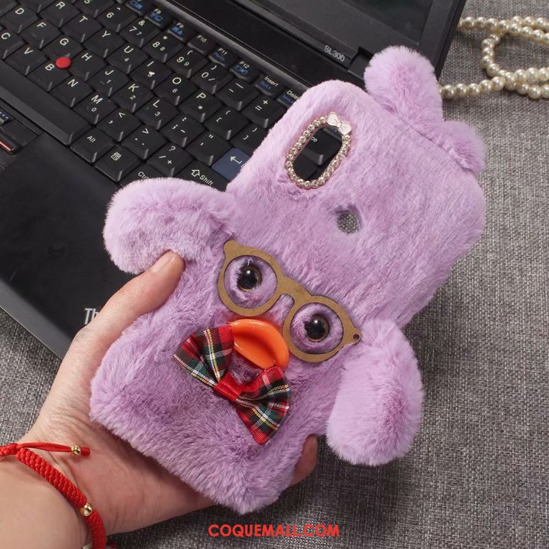 Étui Huawei Nova 3i Canard Fluide Doux Téléphone Portable, Coque Huawei Nova 3i Dessin Animé Peluche