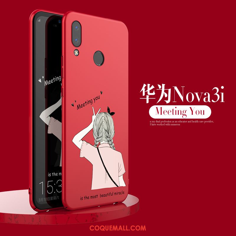 Étui Huawei Nova 3i Créatif Marque De Tendance Étoile, Coque Huawei Nova 3i Noir Téléphone Portable