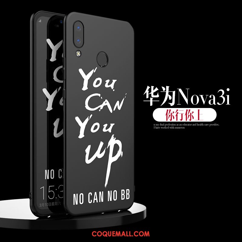 Étui Huawei Nova 3i Créatif Marque De Tendance Étoile, Coque Huawei Nova 3i Noir Téléphone Portable