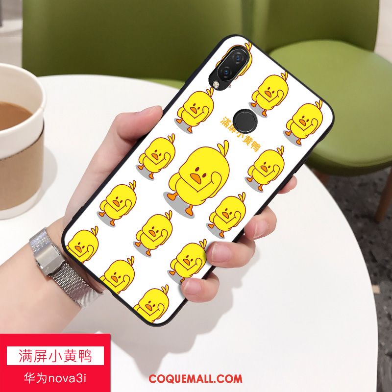 Étui Huawei Nova 3i Jaune Blanc Nouveau, Coque Huawei Nova 3i Téléphone Portable Canard