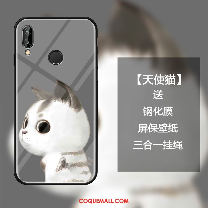 Étui Huawei Nova 3i Miroir Tendance Charmant, Coque Huawei Nova 3i Ornements Suspendus Ange