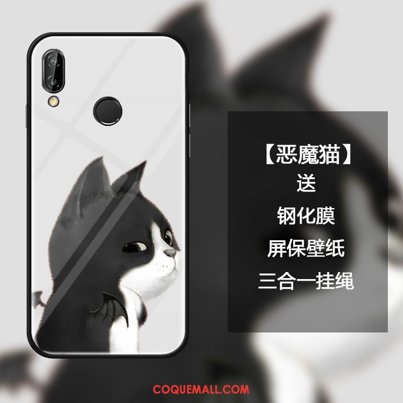 Étui Huawei Nova 3i Miroir Tendance Charmant, Coque Huawei Nova 3i Ornements Suspendus Ange