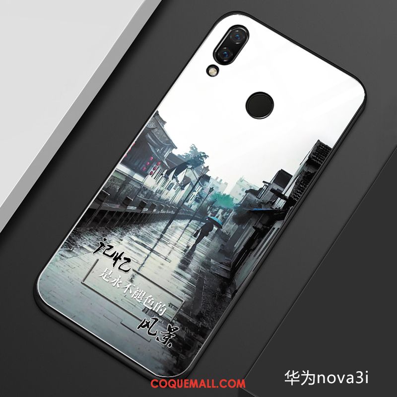 Étui Huawei Nova 3i Net Rouge Jaune Créatif, Coque Huawei Nova 3i Dessin Animé Miroir