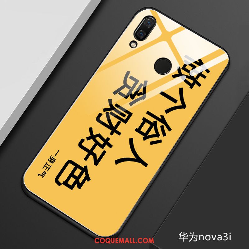 Étui Huawei Nova 3i Net Rouge Jaune Créatif, Coque Huawei Nova 3i Dessin Animé Miroir