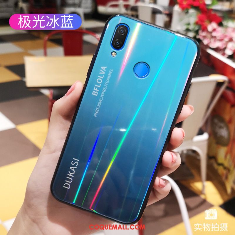 Étui Huawei Nova 3i Noir Incassable Fluide Doux, Coque Huawei Nova 3i Verre Personnalité