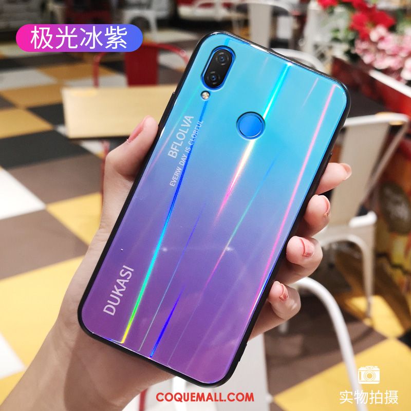 Étui Huawei Nova 3i Noir Incassable Fluide Doux, Coque Huawei Nova 3i Verre Personnalité