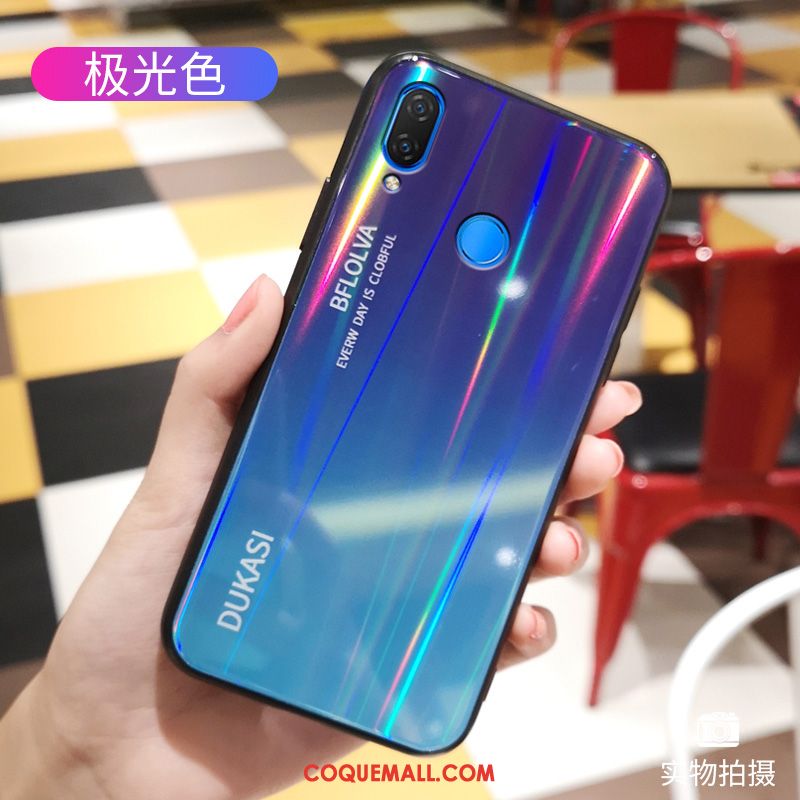 Étui Huawei Nova 3i Noir Incassable Fluide Doux, Coque Huawei Nova 3i Verre Personnalité