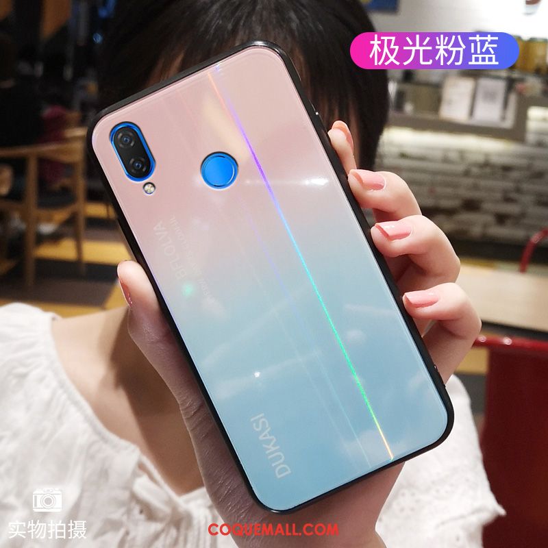 Étui Huawei Nova 3i Noir Incassable Fluide Doux, Coque Huawei Nova 3i Verre Personnalité