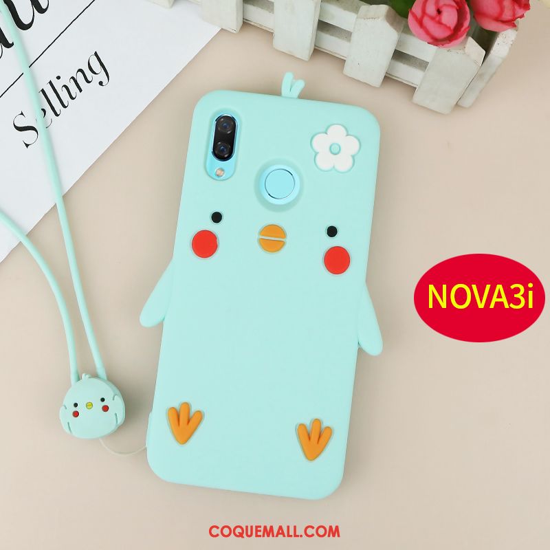 Étui Huawei Nova 3i Protection Créatif Silicone, Coque Huawei Nova 3i Rose Fluide Doux