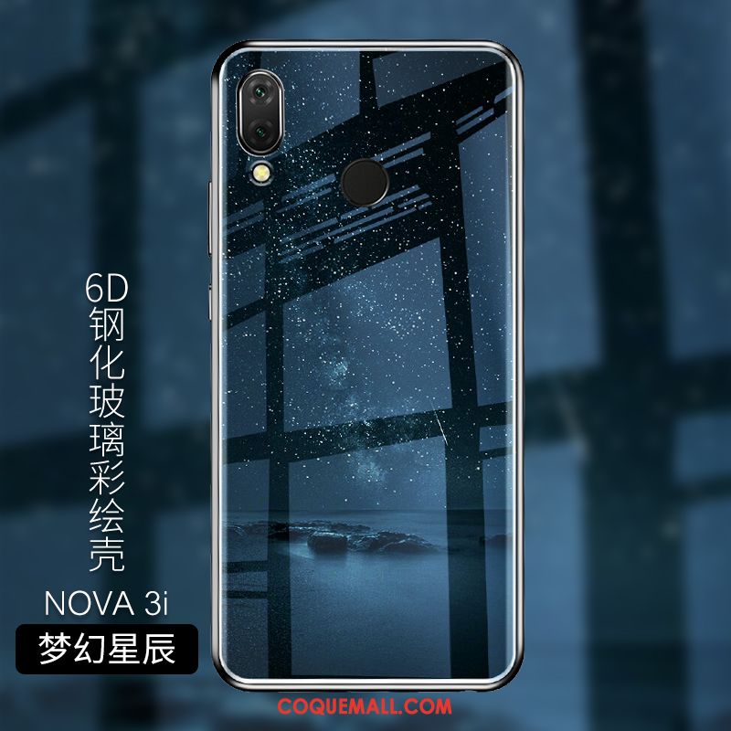 Étui Huawei Nova 3i Protection Personnalisé Verre Trempé, Coque Huawei Nova 3i Silicone Fluide Doux