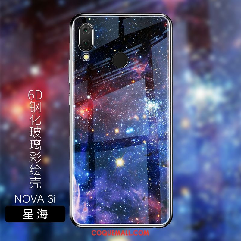 Étui Huawei Nova 3i Protection Personnalisé Verre Trempé, Coque Huawei Nova 3i Silicone Fluide Doux