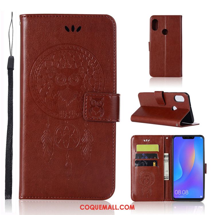 Étui Huawei Nova 3i Protection Étui En Cuir Tout Compris, Coque Huawei Nova 3i Rose Dessin Animé