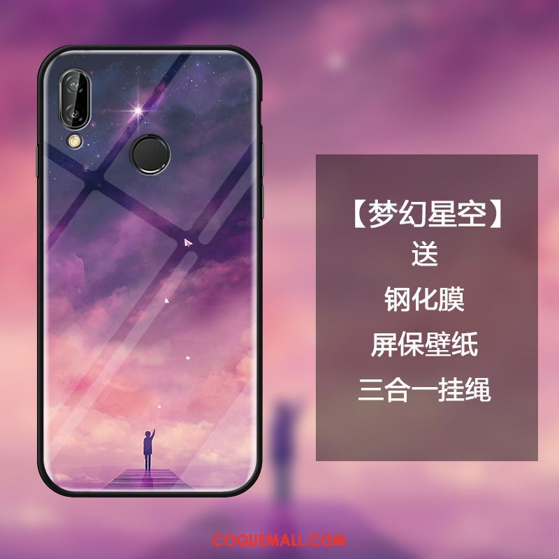 Étui Huawei Nova 3i Silicone Noir Miroir, Coque Huawei Nova 3i Créatif Protection