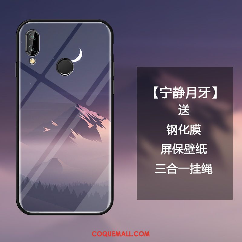 Étui Huawei Nova 3i Silicone Noir Miroir, Coque Huawei Nova 3i Créatif Protection