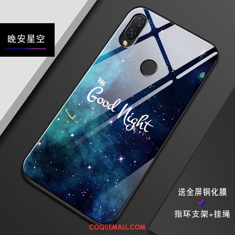 Étui Huawei Nova 3i Silicone Protection Incassable, Coque Huawei Nova 3i Verre Miroir