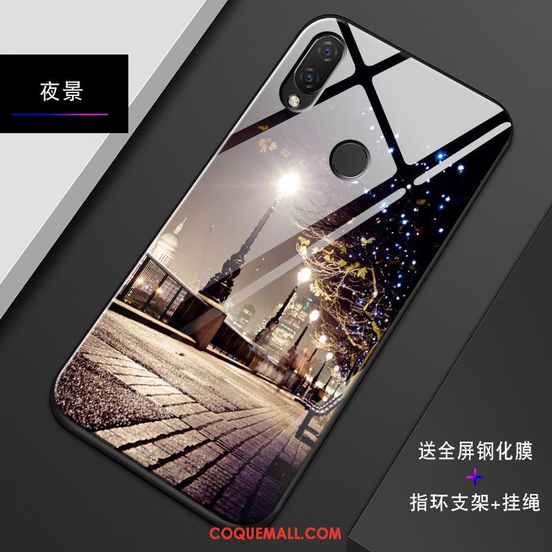 Étui Huawei Nova 3i Silicone Protection Incassable, Coque Huawei Nova 3i Verre Miroir