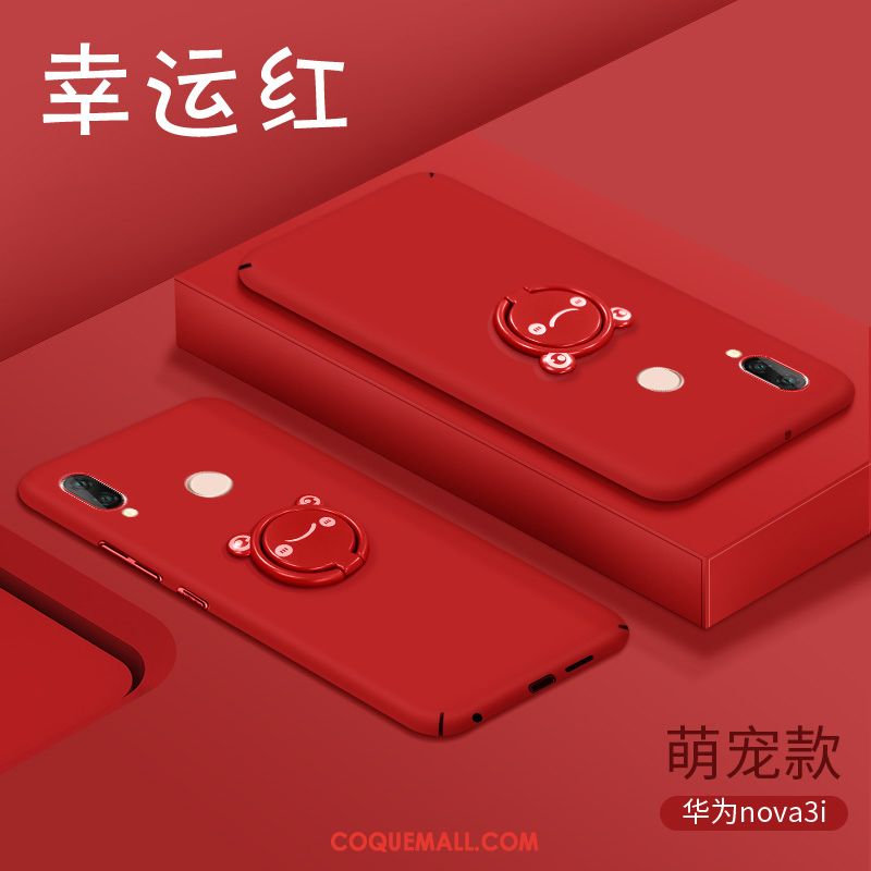 Étui Huawei Nova 3i Simple Charmant Mode, Coque Huawei Nova 3i Anneau Nouveau