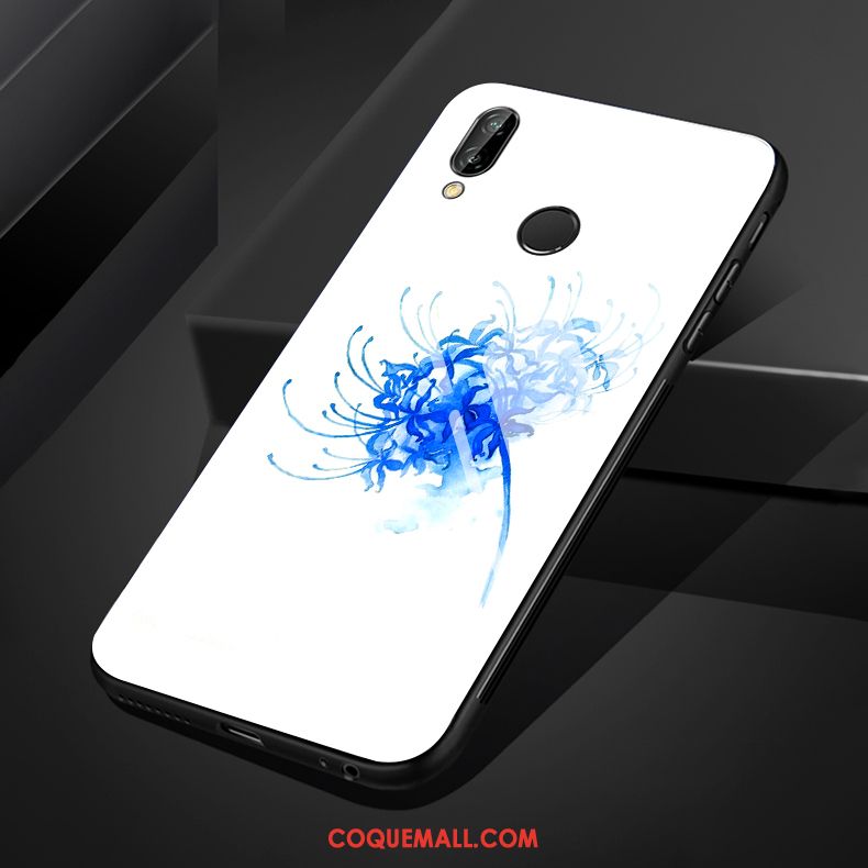 Étui Huawei Nova 3i Simple Petit Téléphone Portable, Coque Huawei Nova 3i Verre Noir