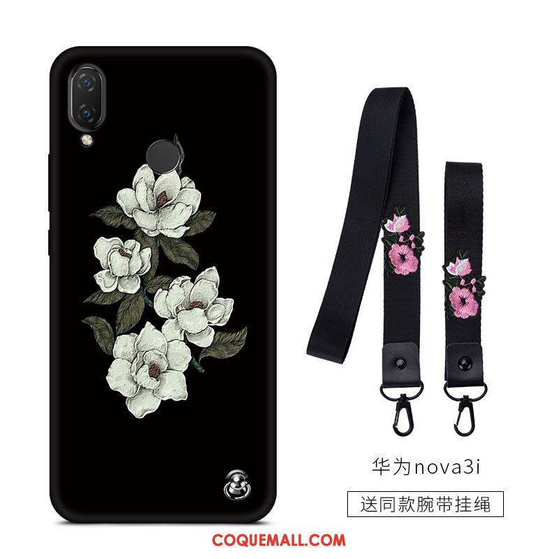 Étui Huawei Nova 3i Tendance Fluide Doux Vintage, Coque Huawei Nova 3i Simple Délavé En Daim Braun