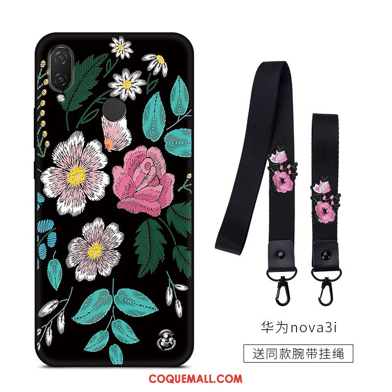 Étui Huawei Nova 3i Tendance Fluide Doux Vintage, Coque Huawei Nova 3i Simple Délavé En Daim Braun