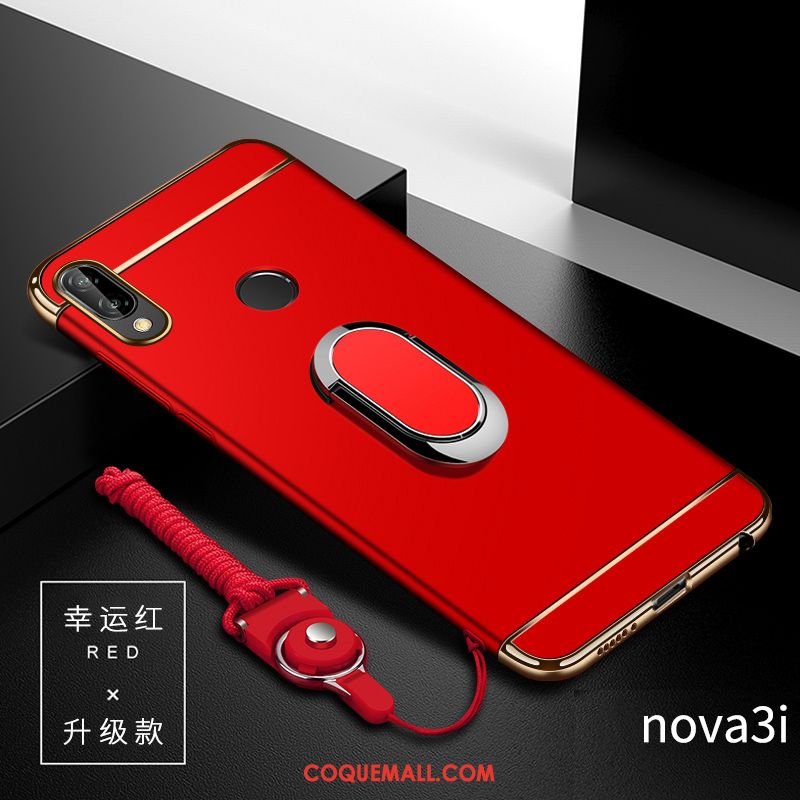 Étui Huawei Nova 3i Tendance Net Rouge Incassable, Coque Huawei Nova 3i Bleu Téléphone Portable