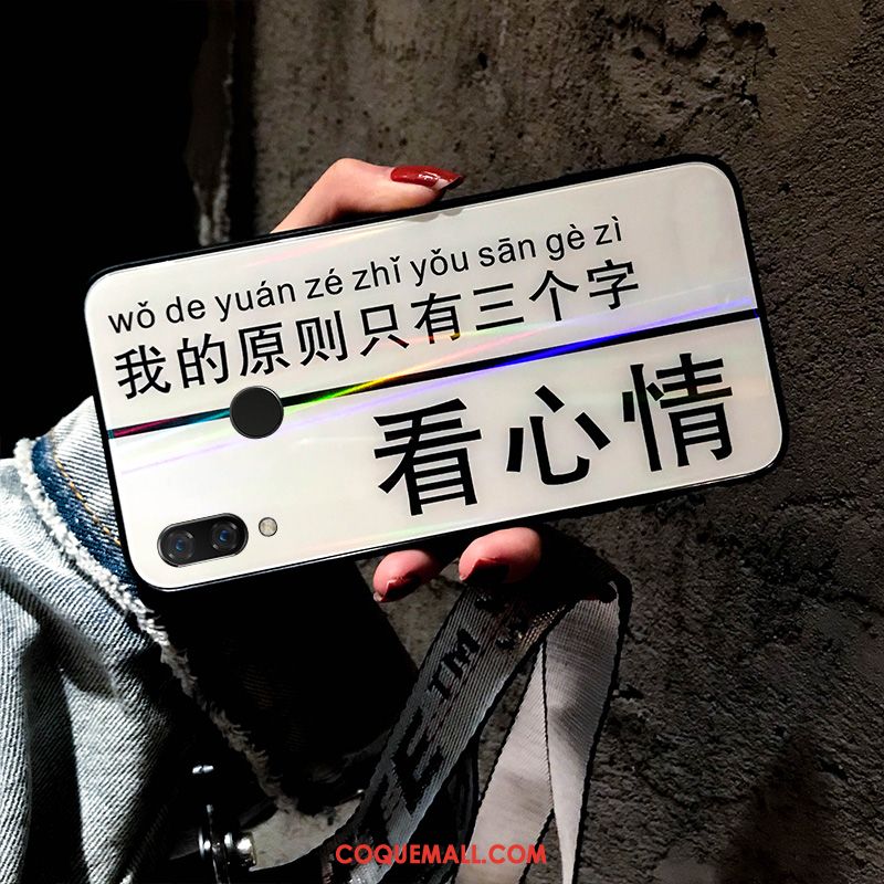 Étui Huawei Nova 3i Verre Téléphone Portable Marque De Tendance, Coque Huawei Nova 3i Créatif Blanc